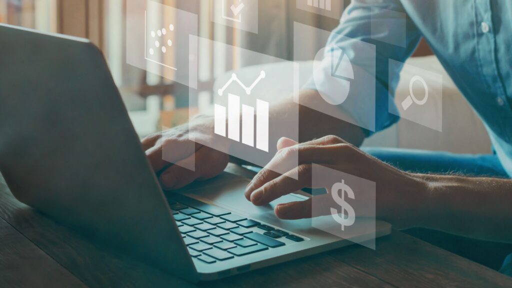 Gráfico ilustrado mostrando cómo los KPIs conectan objetivos con resultados en una pyme.